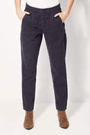 Pantalon Carotte Taille Haute Prusse - Bleu Marine