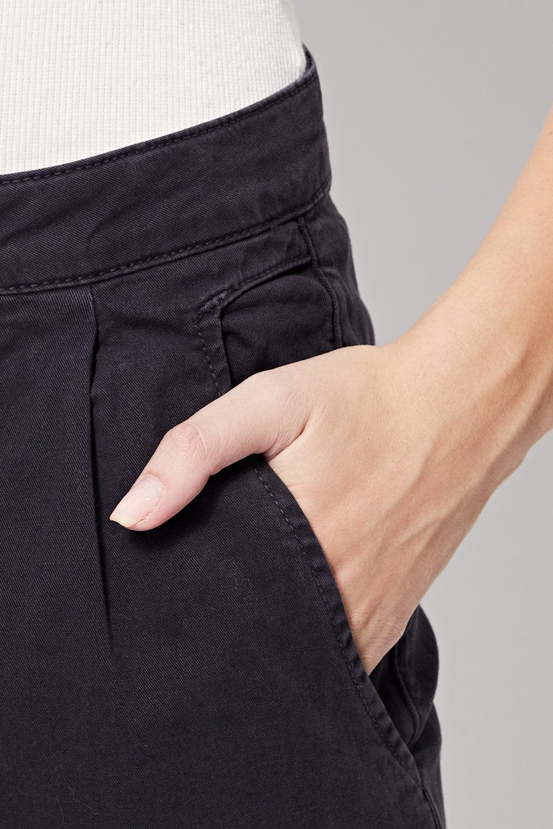 Pantalon Carotte Taille Haute Prusse - Bleu Marine