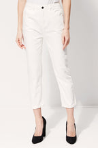 Jean Droit Taille Haute Pitt - Blanc