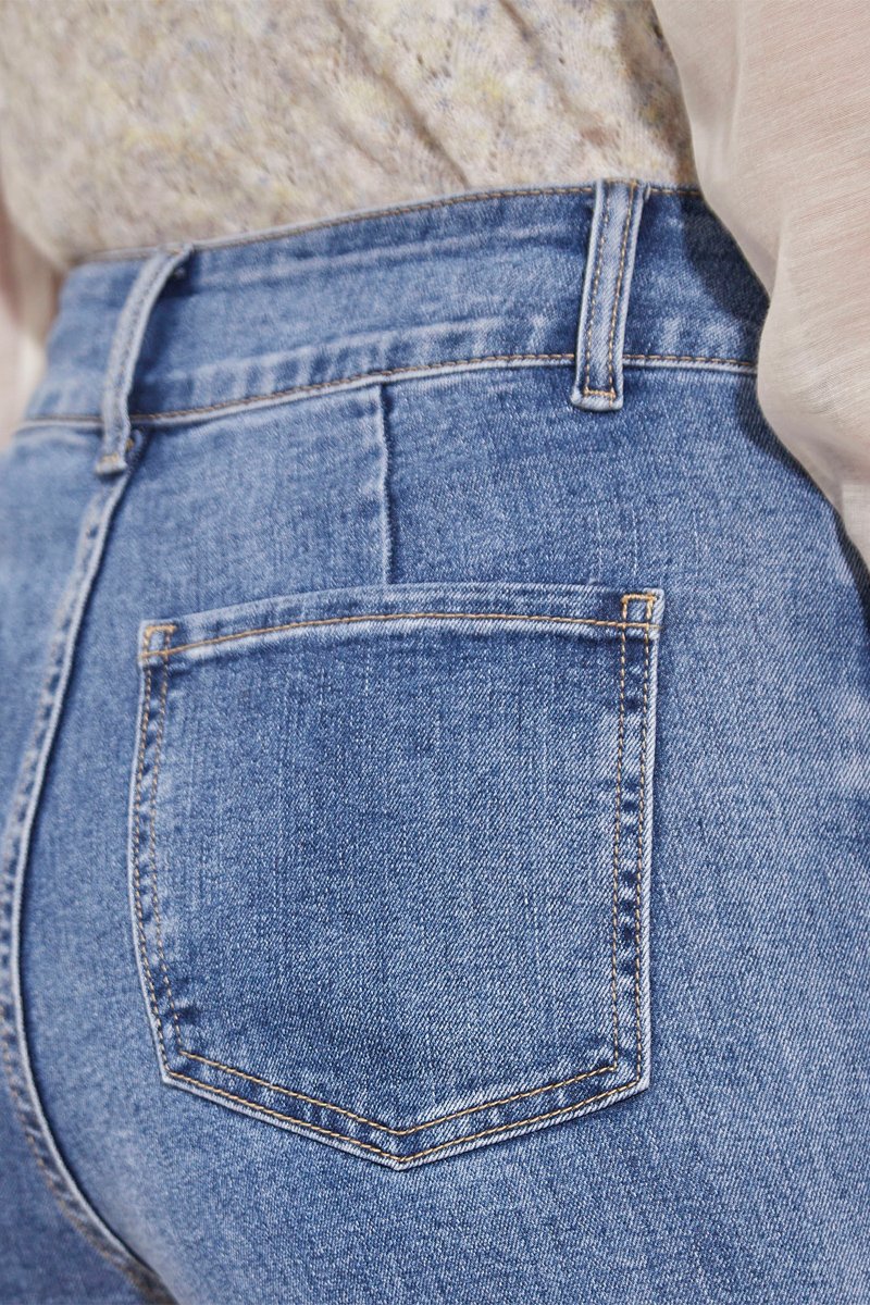 Petra High-Waist Jeans - Navy Blue