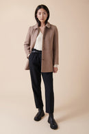 Manteau En Laine Lozane - Taupe