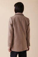 Manteau En Laine Lozane - Taupe