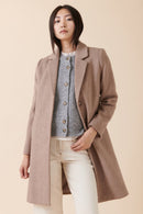 Manteau En Laine Laurent - Taupe