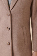 Manteau En Laine Laurent - Taupe