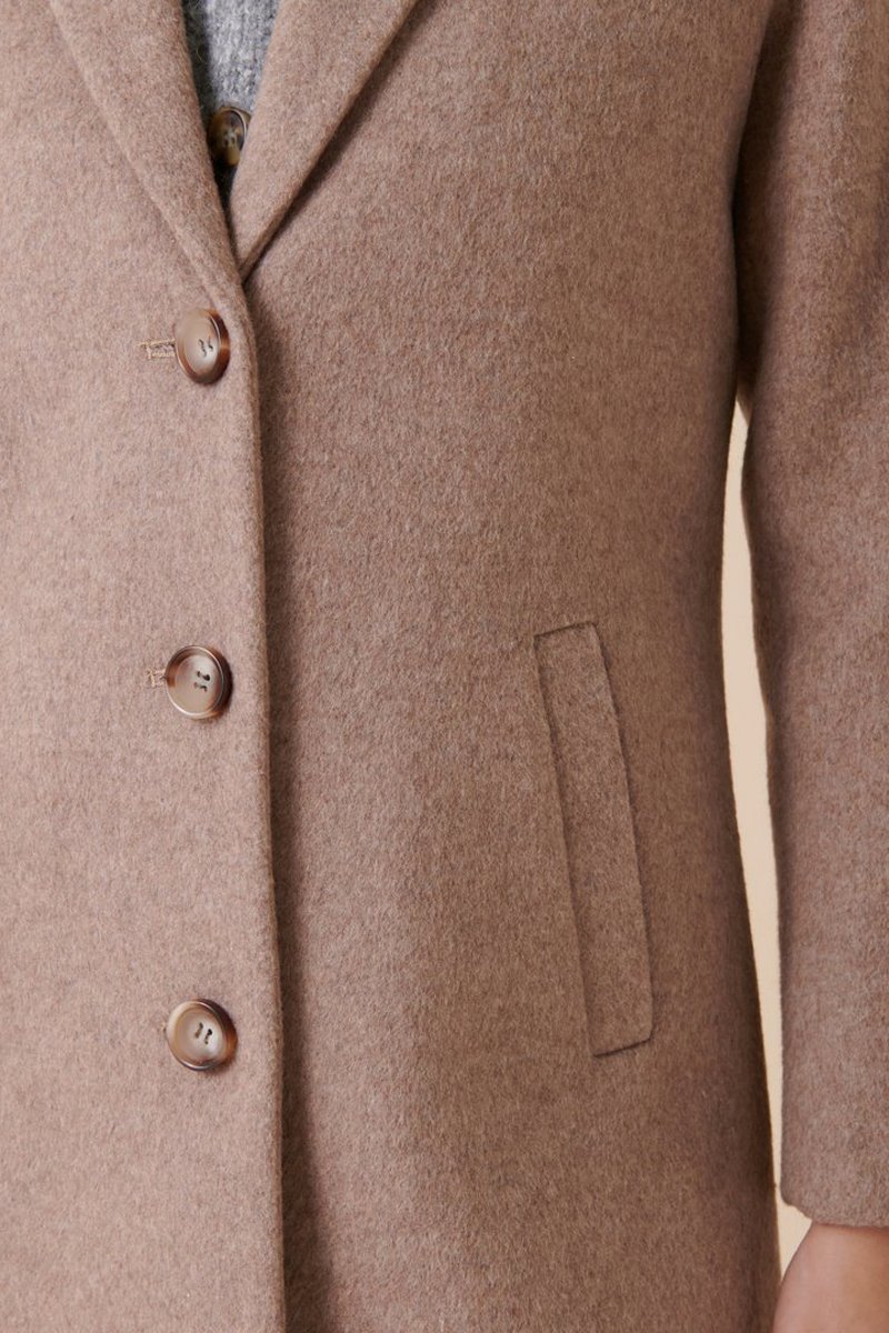 Manteau En Laine Laurent - Taupe