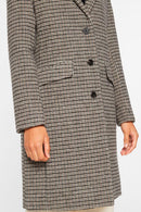 Manteau En Laine Recyclée - Blanc Et Noir