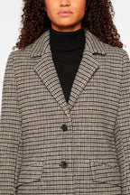 Recycled Wool Coat - White And Black