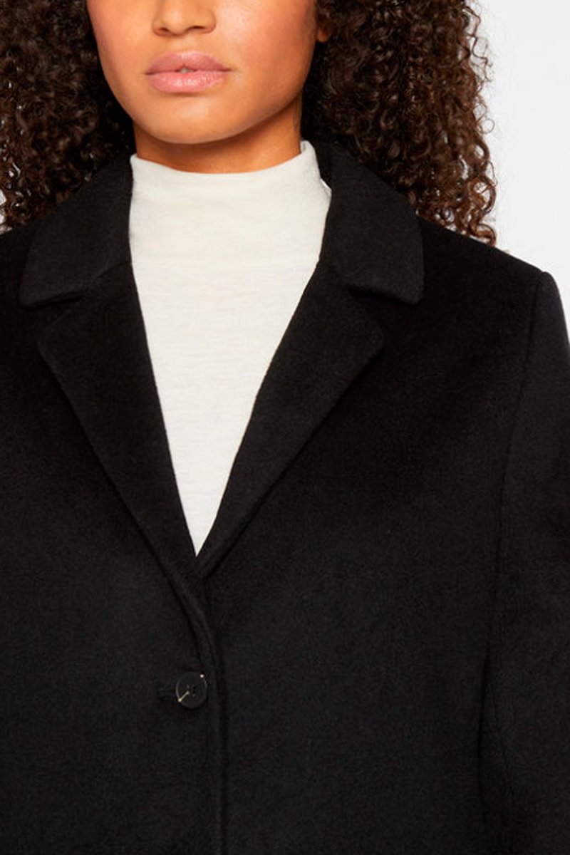 Manteau En Laine Recyclée - Noir