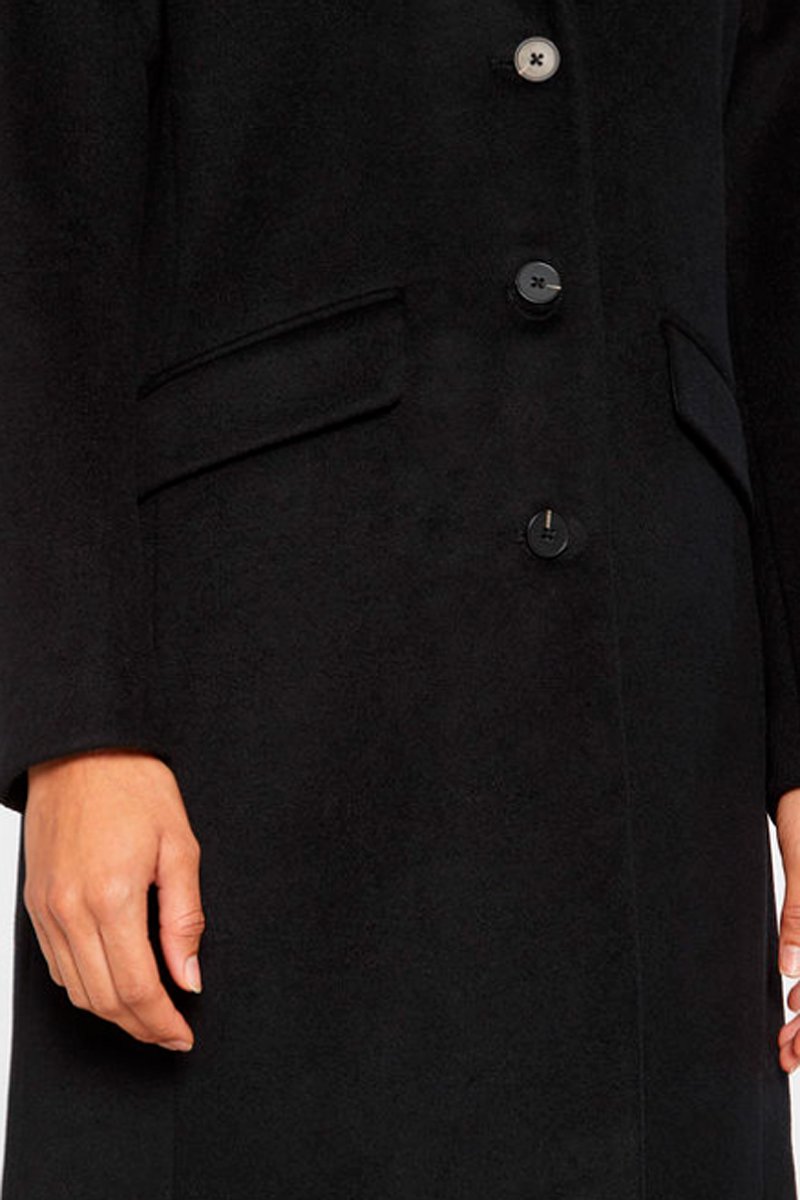 Manteau En Laine Recyclée - Noir