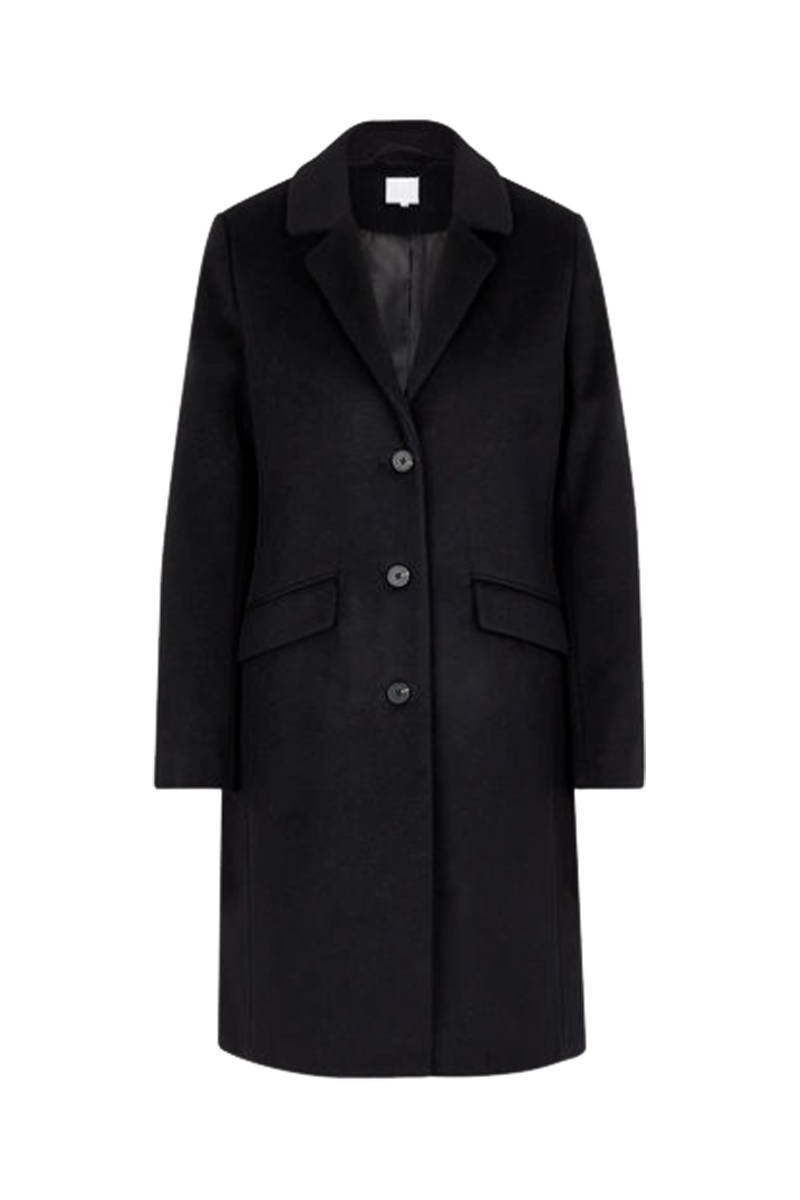 Manteau En Laine Recyclée - Noir