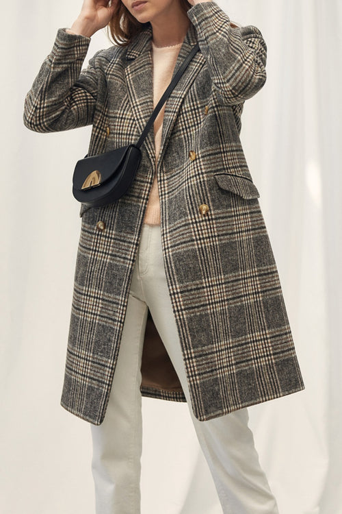 Manteau En Laine Recyclée - Gris Foncé