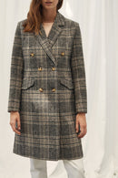 Manteau En Laine Recyclée - Gris Foncé