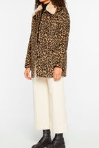 Recycled Wool Coat - Beige and Brown