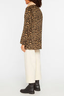 Manteau En Laine Recyclée - Beige Et Marron