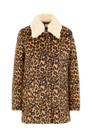 Manteau En Laine Recyclée - Beige Et Marron