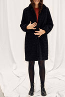 Manteau En Fourrure Synthétique - Noir