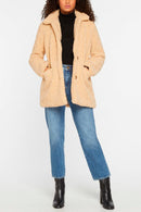 Manteau En Fourrure Synthétique - Crème