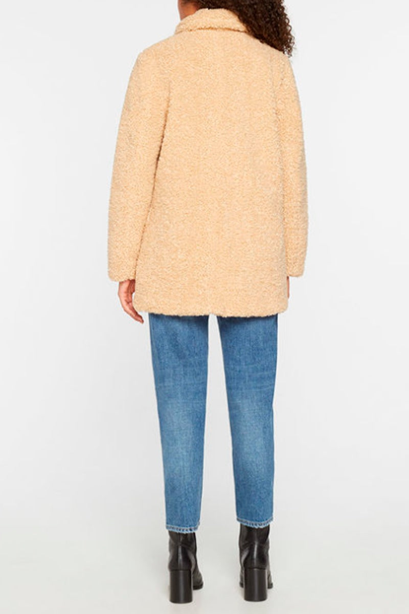 Manteau En Fourrure Synthétique - Crème