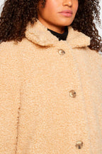 Faux Fur Coat - Cream