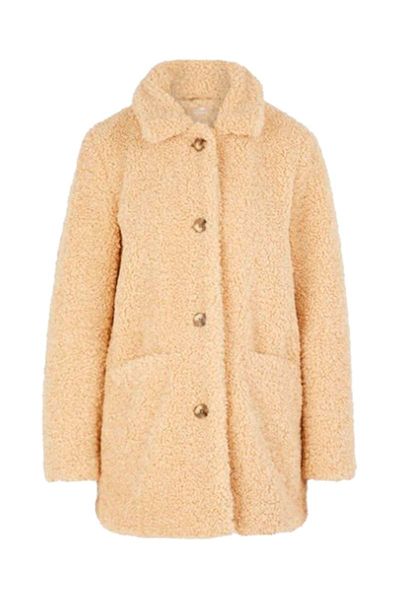 Faux Fur Coat - Cream