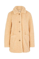 Manteau En Fourrure Synthétique - Crème