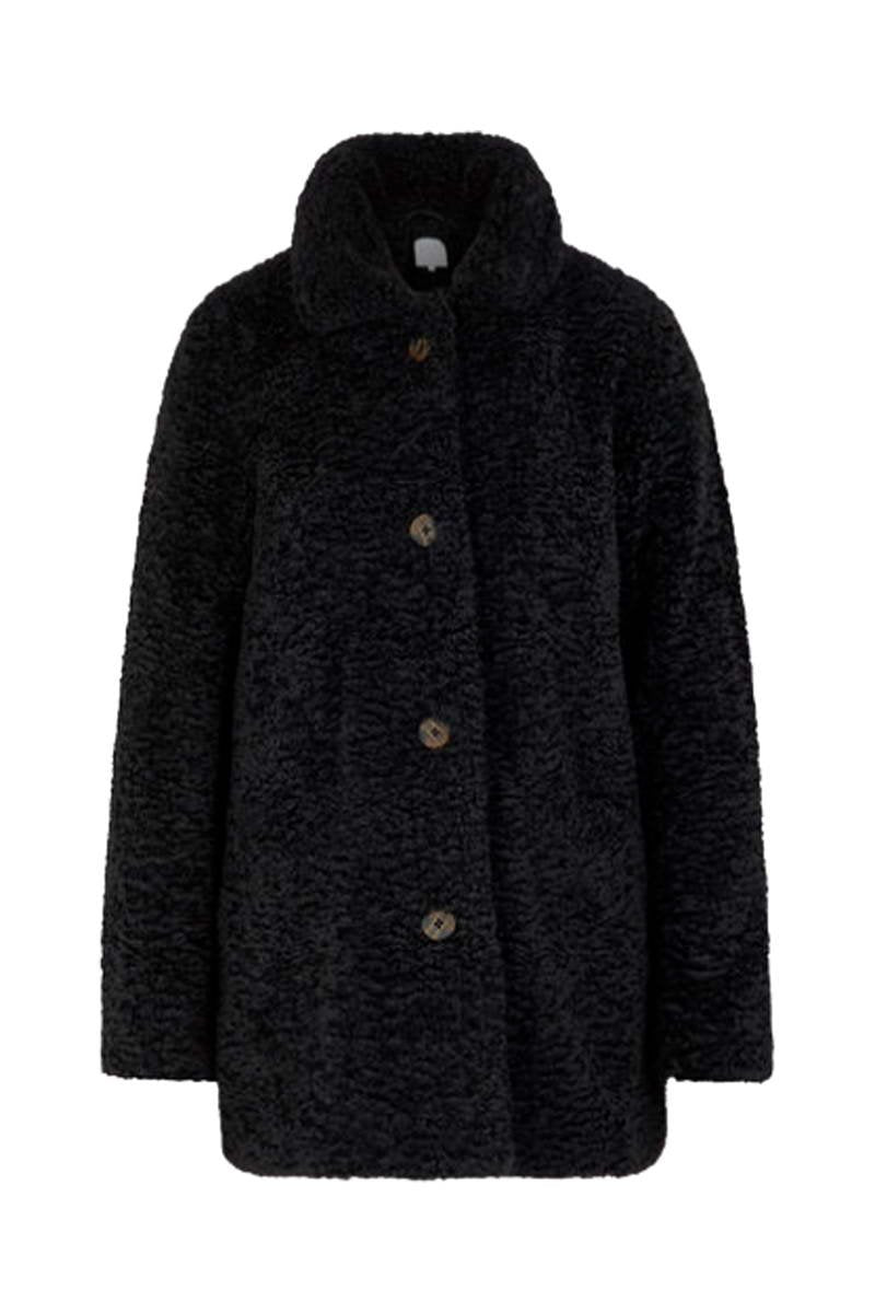 Faux Fur Coat - Black