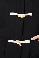 Manteau À Capuche En Laine Liverpool - Noir