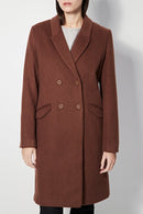 Manteau En Laine Louisiane - Marron