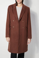 Manteau En Laine Louisiane - Marron