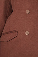 Manteau En Laine Louisiane - Marron
