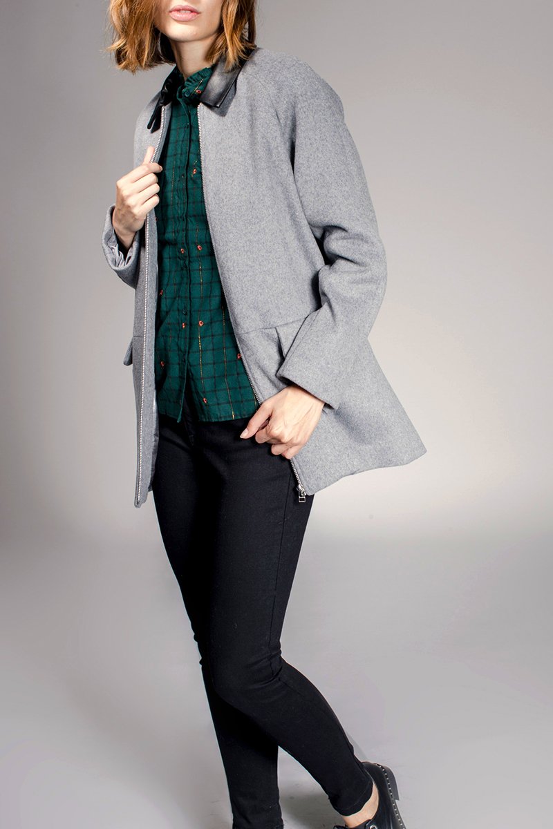 Veste En Laine Lalaland - Gris Clair Chiné