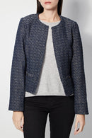 Veste En Tweed Velda - Bleu Marine