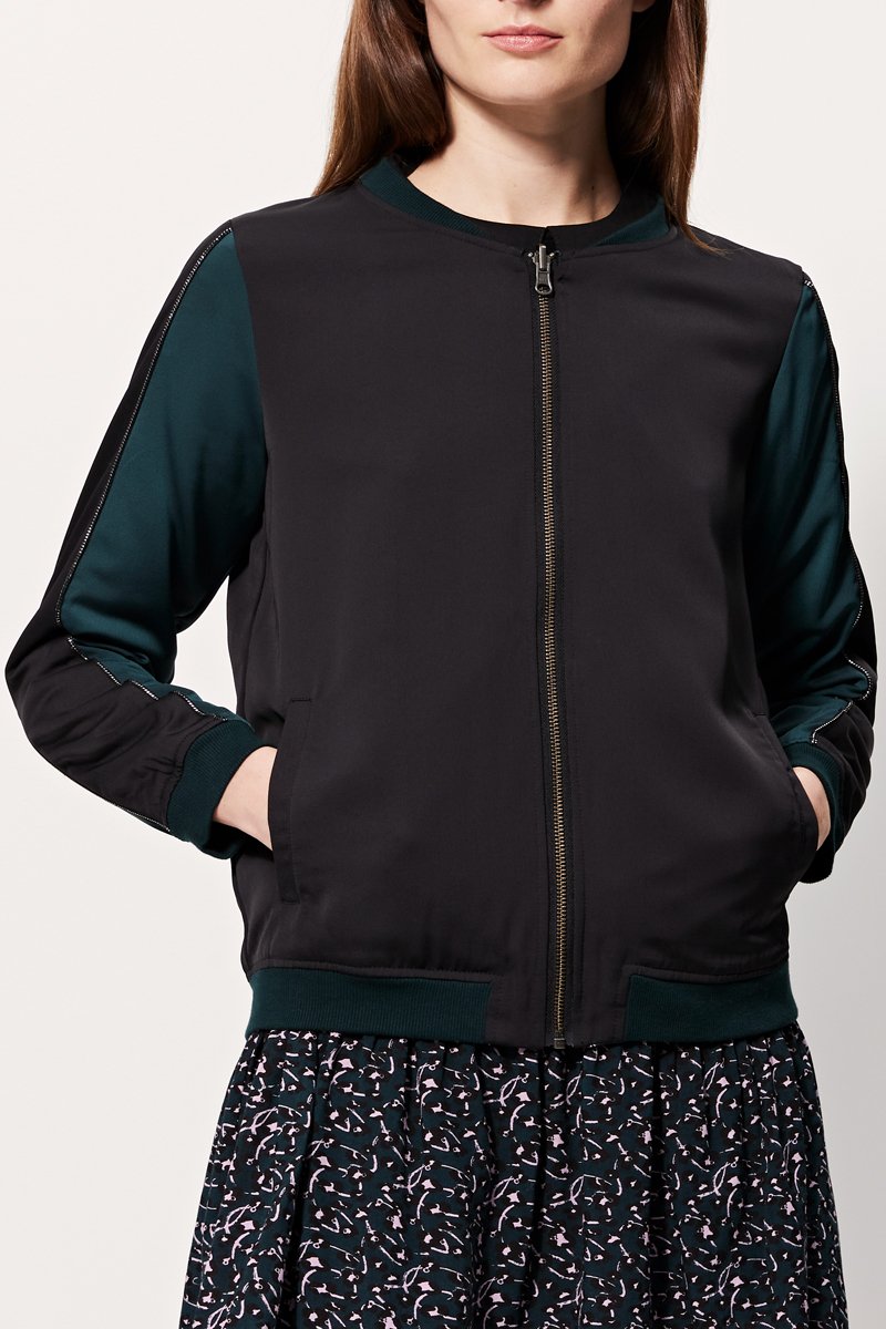 Veste Réversible Vaghera - Bleu Canard Et Noir