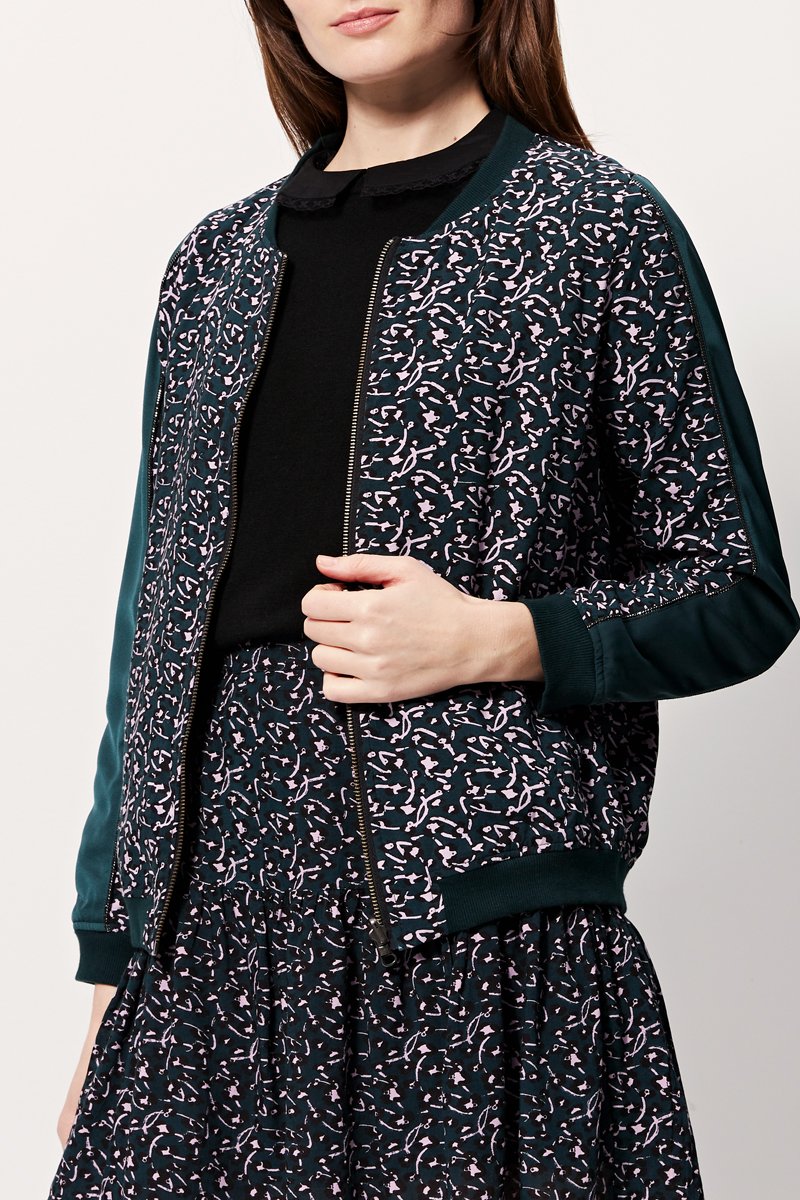 Veste Réversible Vaghera - Bleu Canard Et Noir