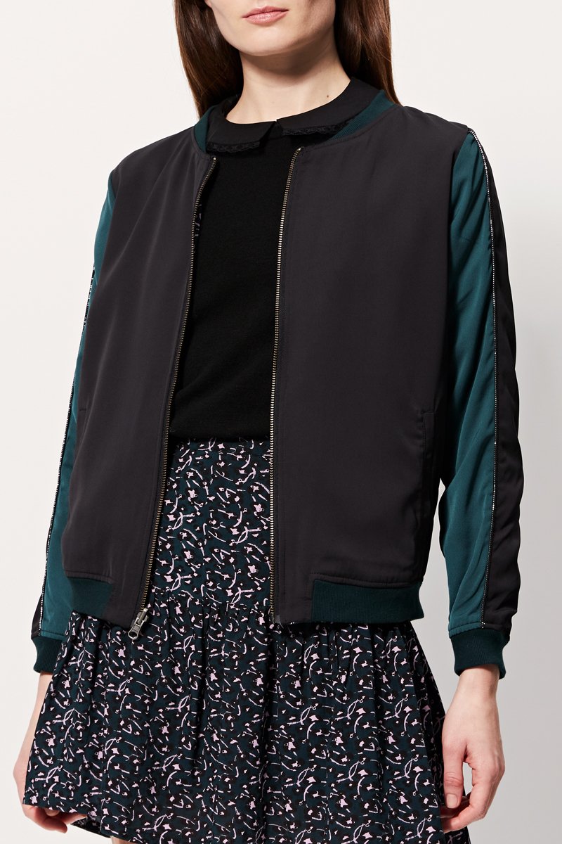 Veste Réversible Vaghera - Bleu Canard Et Noir