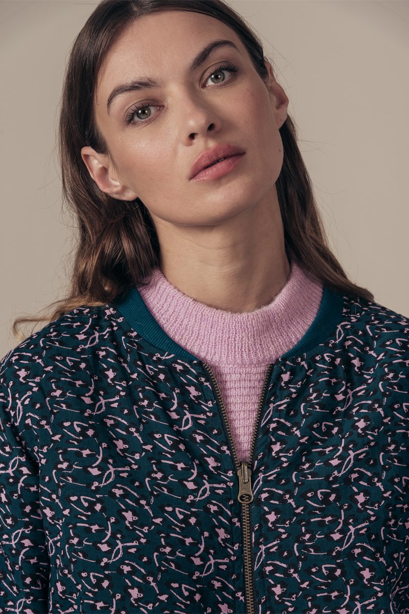 Veste Réversible Vaghera - Bleu Canard Et Noir