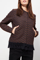 Veste À Franges - Bleu Marine