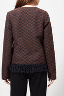 Veste À Franges - Bleu Marine