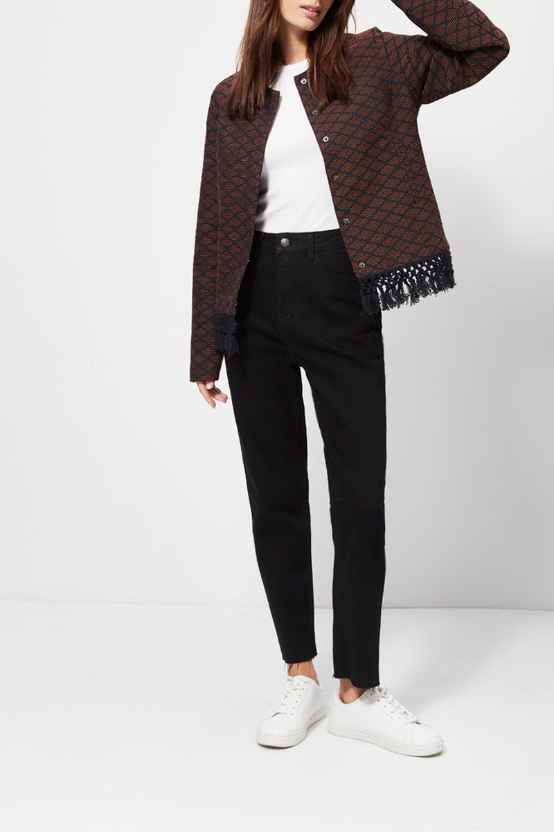 Veste À Franges - Bleu Marine