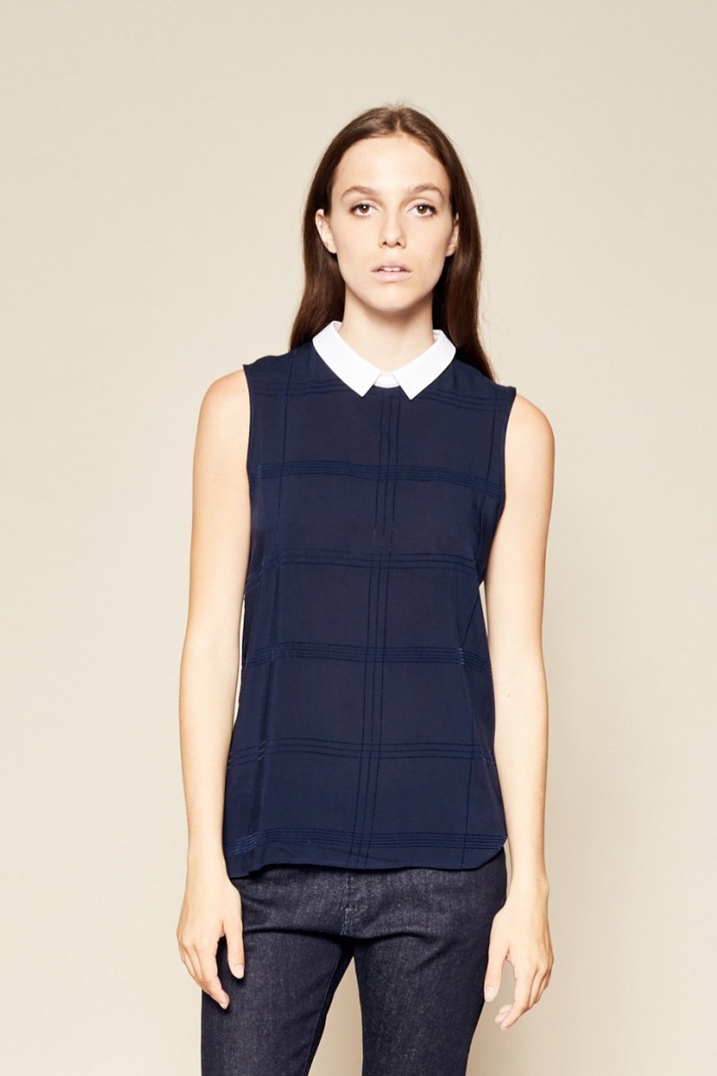Top Tartan - Bleu Marine