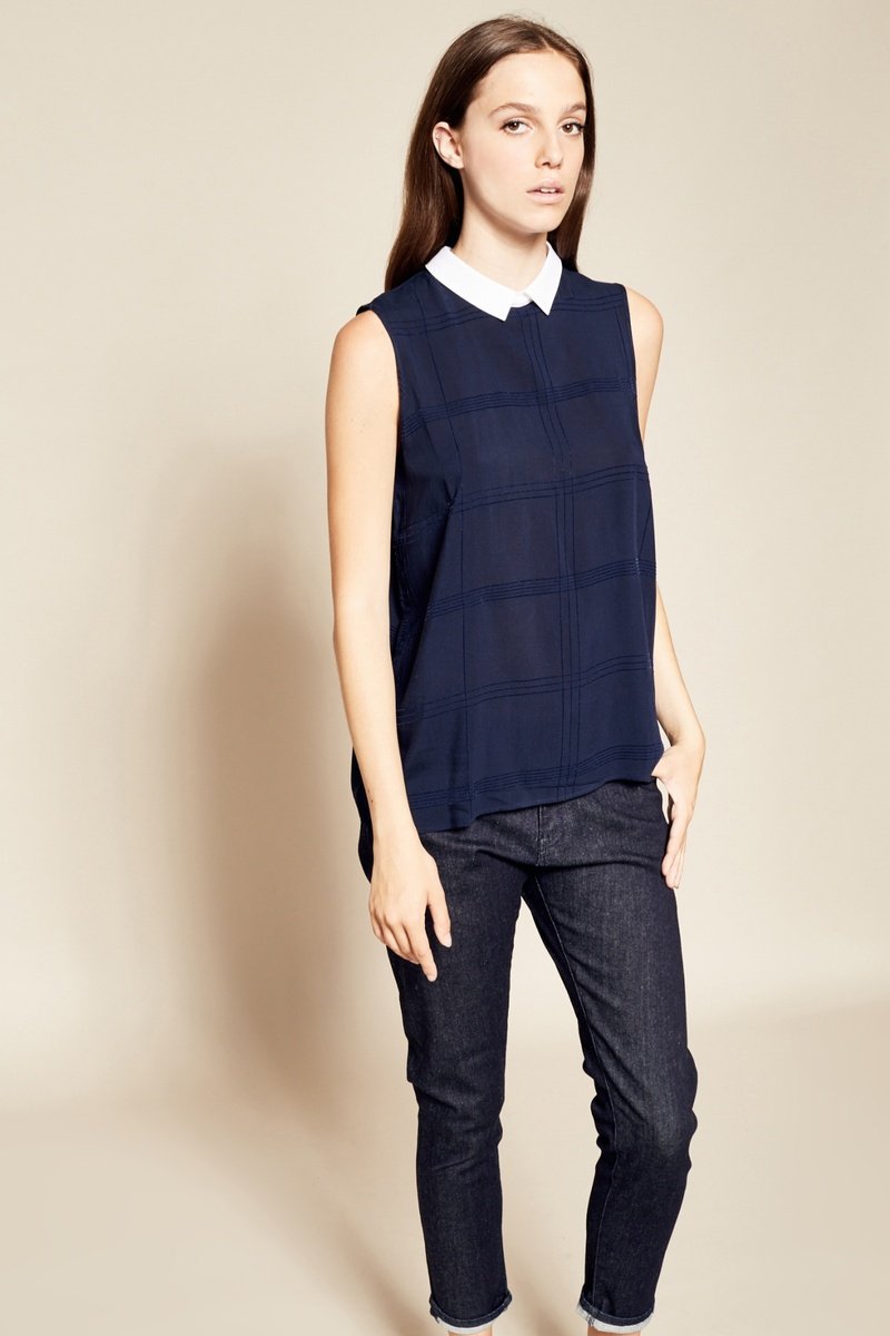 Top Tartan - Bleu Marine
