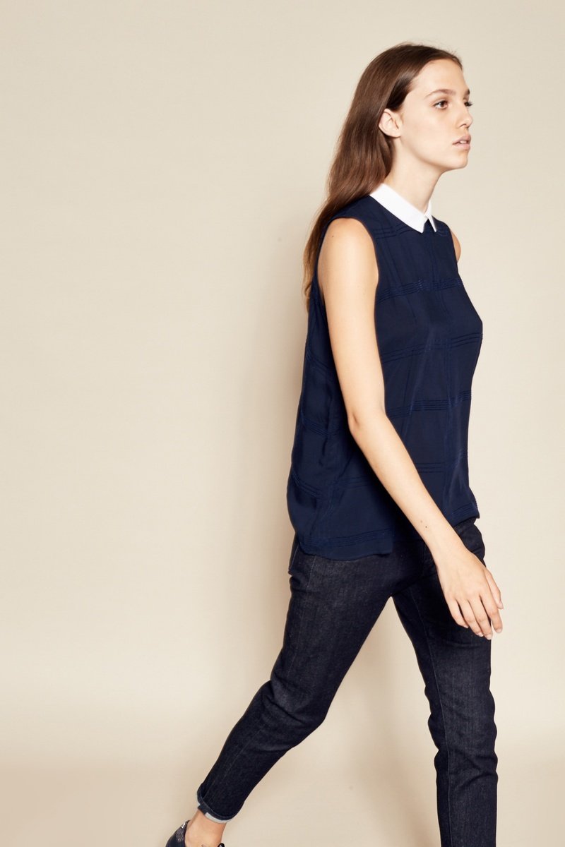 Top Tartan - Bleu Marine