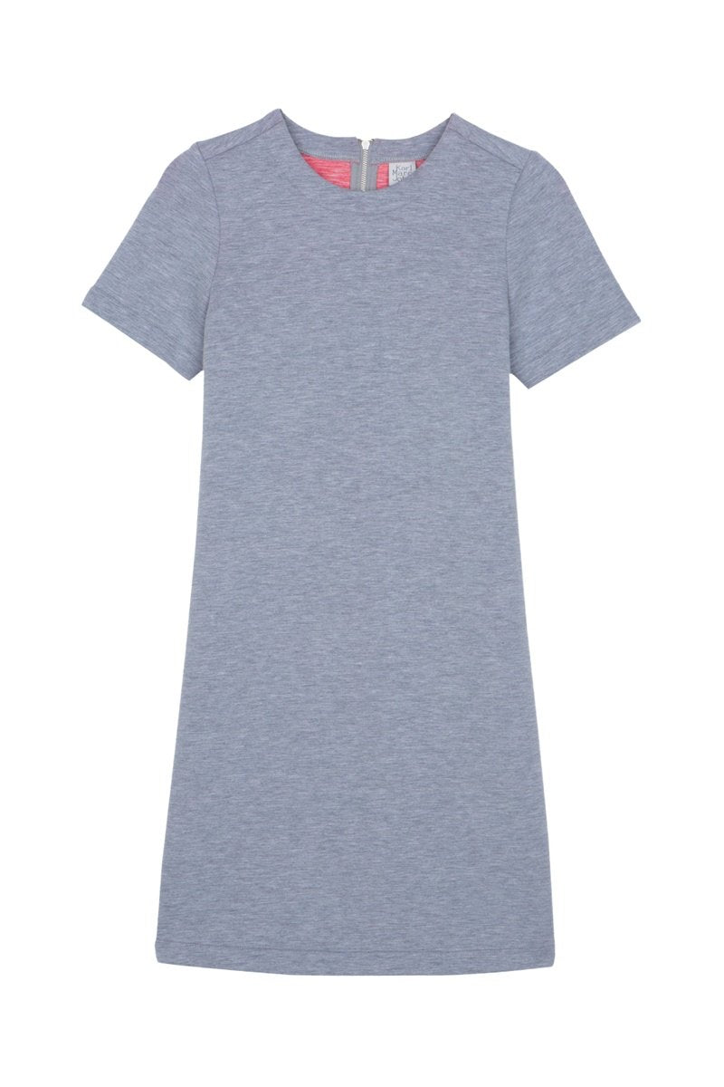 Vestido Recto Rosace - Gris Claro Jaspeado