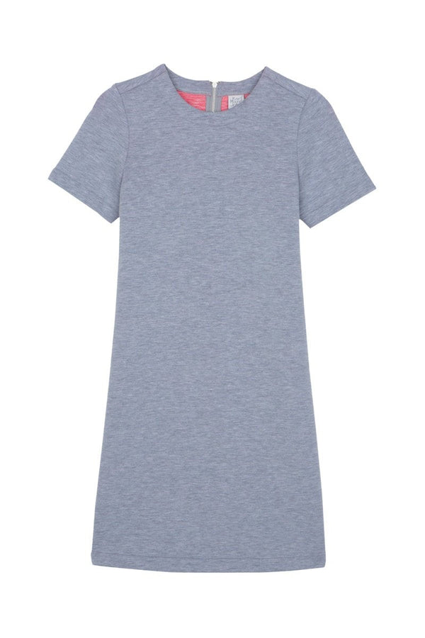 Vestido Recto Rosace - Gris Claro Jaspeado