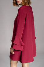 Vestido trapecio Rival - Rojo ladrillo