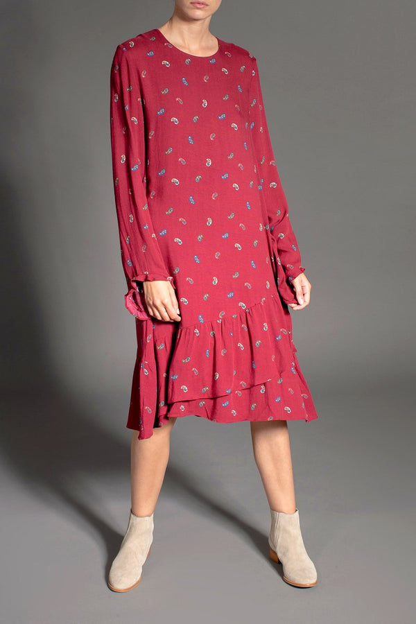 Vestido recto Rythme - Rojo ladrillo