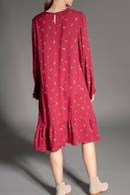Robe Droite Rythme - Rouge Brique