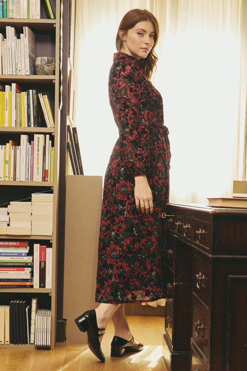 Robe Midi Roxane - Rouge