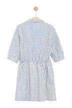 Rainy Dress - Navy Blue And White
