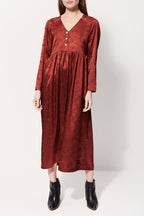 Rigoletta Long Dress - Brick Red